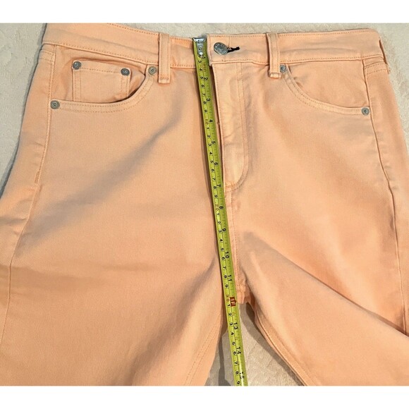 Rag & Bone Jeans Women’s 29 X 26 Peach High Rise Skinny Made USA Spring - Picture 9 of 10